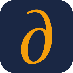 App icon, navy tile, 256 pixels
